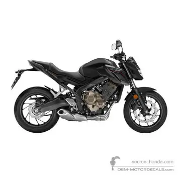 Honda CB650F 2018 - Czarny - Mat Gunpowder Black Metallic