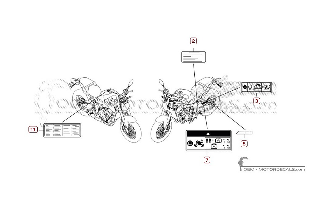 Decals for Caution labels • Honda OEM Decals