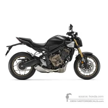 Honda CB650R 2024 - Czarny - Mat Gunpowder Black Metallic