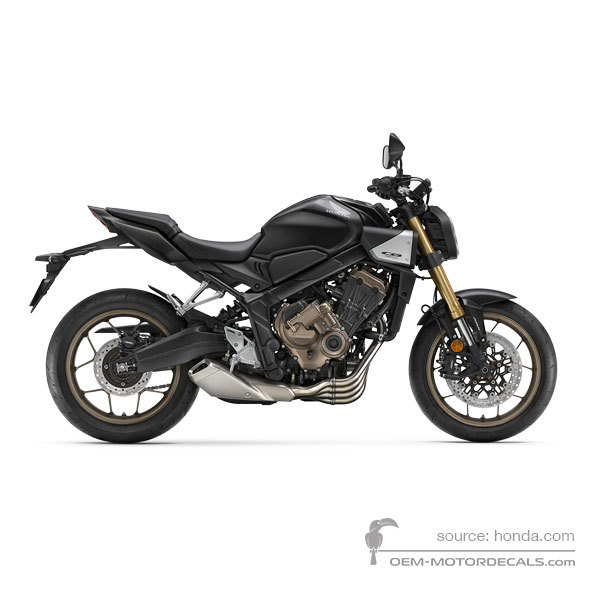 Naklejki do Honda CB650R 2024 - Czarny • Honda Naklejki OEM