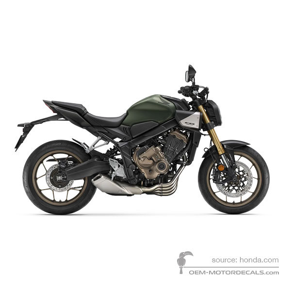 Naklejki do Honda CB650R 2024 - Zielony • Honda Naklejki OEM