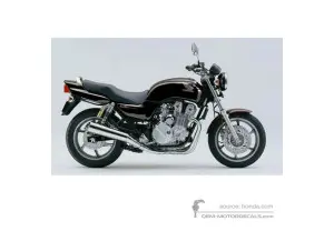 Stickers voor Honda CB750 SEVENFIFTY 1995 - Zwart • Honda OEM Stickers