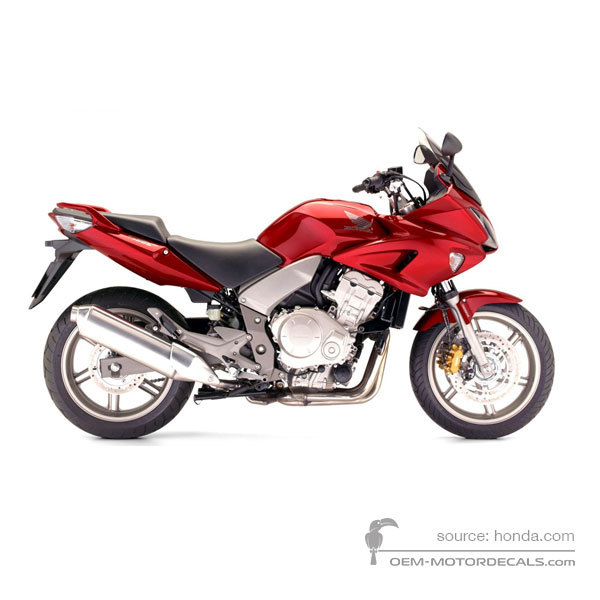 Decals for Honda CBF1000 2007 - Red • Honda OEM Decals