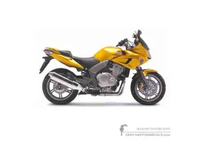 Adesivi per Honda CBF1000 2008 - Giallo • Honda Adesivi OEM
