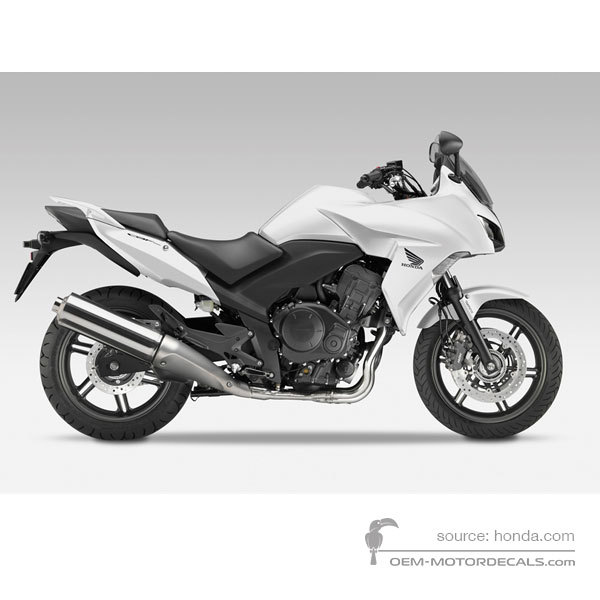 Stickers voor Honda CBF1000F 2011 - Wit • Honda OEM Stickers