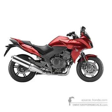 Honda CBF1000F 2011 - Rojo - Pearl Siena Red