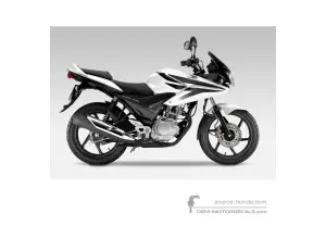 Naklejki do Honda CBF125 2010 - Biały • Honda Naklejki OEM