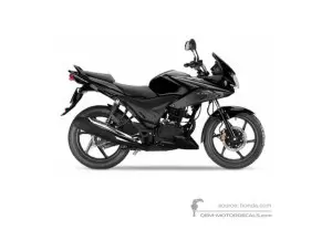 Adesivi per Honda CBF125 2013 - Nero • Honda Adesivi OEM