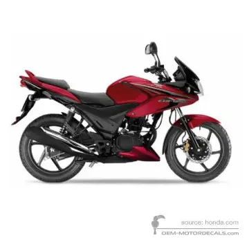 Honda CBF125 2013 - Rojo - Pearl Siena Red