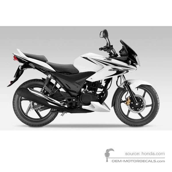 Stickers voor Honda CBF125 2013 - Wit • Honda OEM Stickers