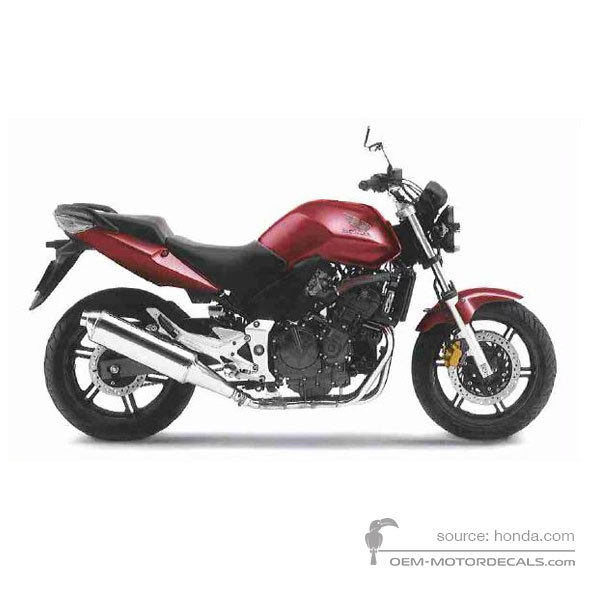 Decals for Honda CBF600N 2006 - Red • Honda OEM Decals