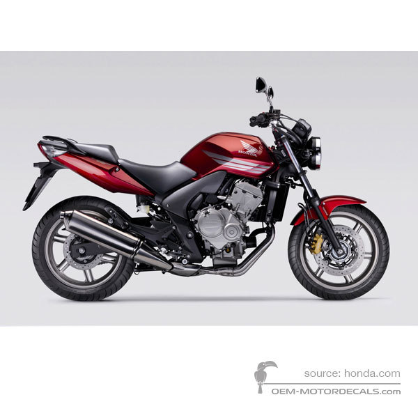 Decals for Honda CBF600N 2008 - Red • Honda OEM Decals