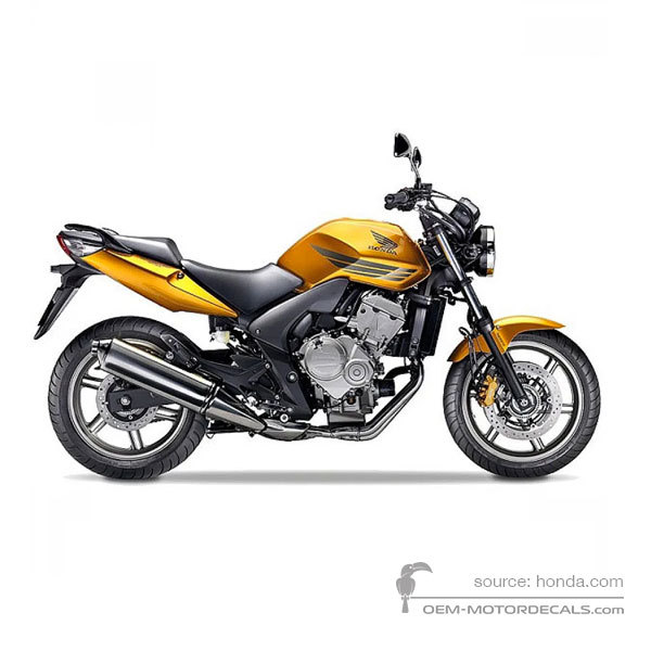 Decals for Honda CBF600N 2009 - Yellow • Honda OEM Decals