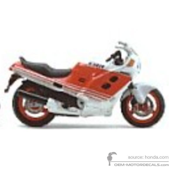 Pegatinas para Honda CBR1000F 1988 - Blanco • Honda Pegatinas OEM