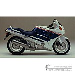 Honda CBR1000F 1989 - Blue White