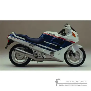 Honda CBR1000F 1989 - Niebiesko Biały - Pearl Crystal White