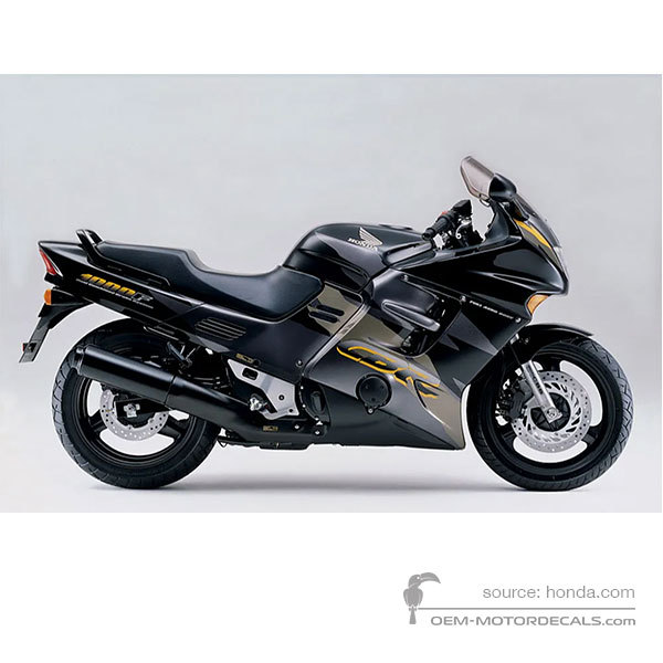 Decals for Honda CBR1000F 1997 - Black • Honda OEM Decals