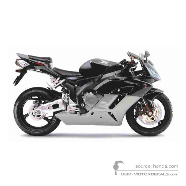 Autocollants pour pour Honda CBR1000RR FIREBLADE 2004 - Noir • Honda Autocollants OEM