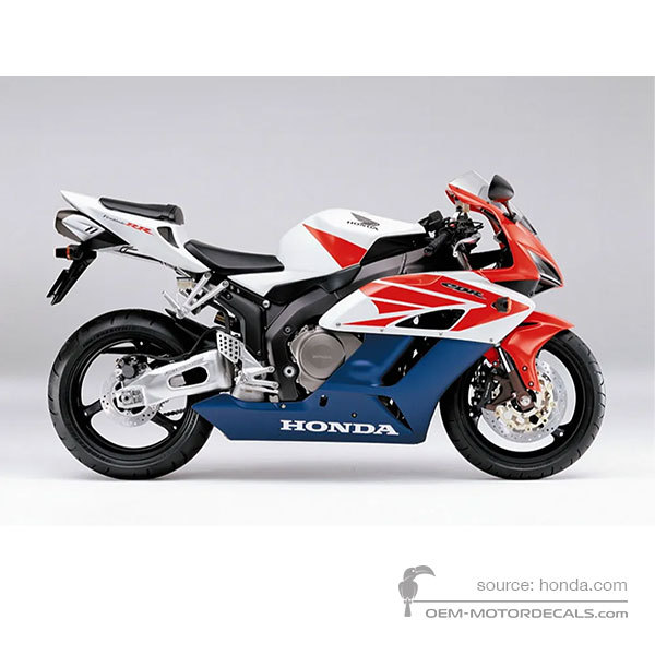 Pegatinas para Honda CBR1000RR FIREBLADE 2004 - Blanco • Honda Pegatinas OEM