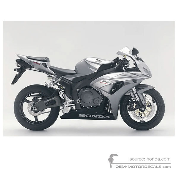 Stickers voor Honda CBR1000RR FIREBLADE 2006 - Zilver • Honda OEM Stickers