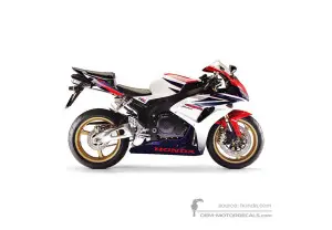 Naklejki do Honda CBR1000RR FIREBLADE 2007 - Biały • Honda Naklejki OEM