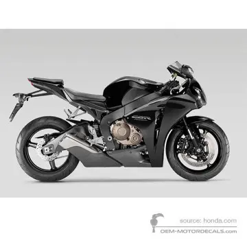 Honda CBR1000RR FIREBLADE 2008 - Zwart - Graphite Black