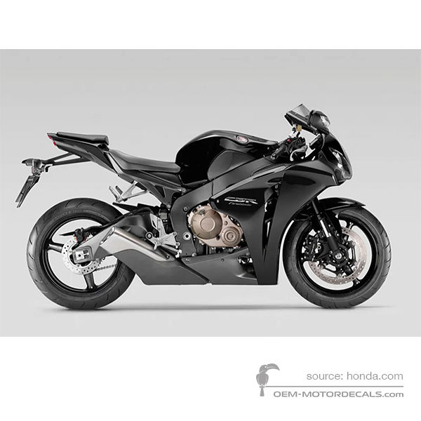 Decals for Honda CBR1000RR FIREBLADE 2008 - Black • Honda OEM Decals