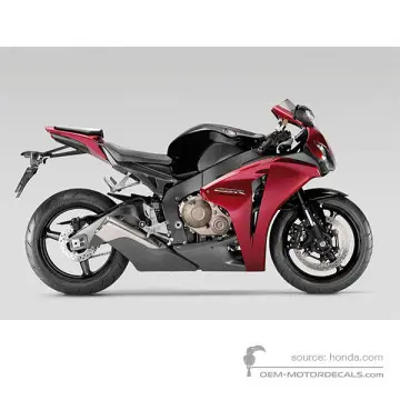 Honda CBR1000RR FIREBLADE 2008 - Negro Rojo - Graphite Black