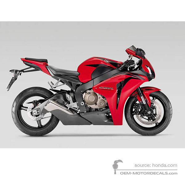 Aufkleber für Honda CBR1000RR FIREBLADE 2008 - Rot • Honda OEM-Aufkleber