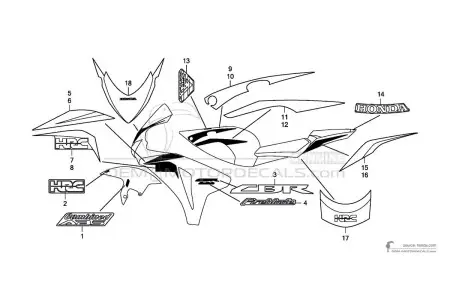 HONDA CBR1000RR FIREBLADE 2009 - Bianco