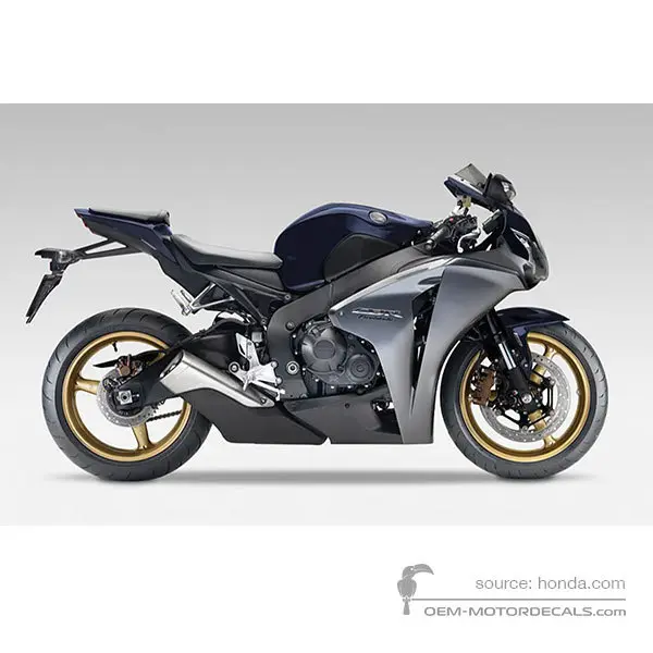 HONDA CBR1000RR FIREBLADE 2009 - Blauw - Pearl Siren Blue