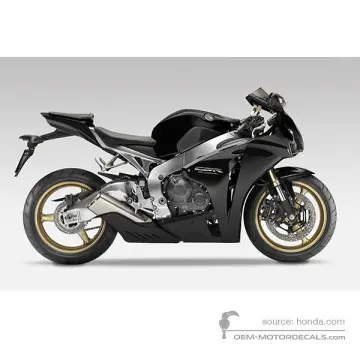 HONDA CBR1000RR FIREBLADE 2010 - Zwart - Graphite Black