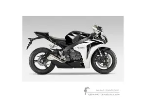 Autocollants pour Honda CBR1000RR FIREBLADE 2010 - Noir Blanc • Honda Autocollants OEM