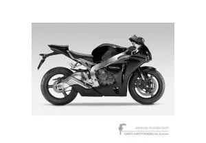 Autocollants pour HONDA CBR1000RR FIREBLADE 2011 - Noir • Honda Autocollants OEM