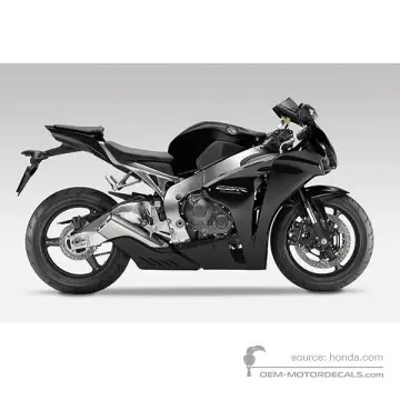 HONDA CBR1000RR FIREBLADE 2011 - Zwart - Graphite Black