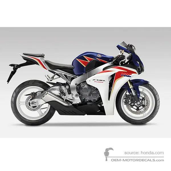HONDA CBR1000RR FIREBLADE 2011 - Blauw - Pearl Spencer Blue PB308 (HRC)