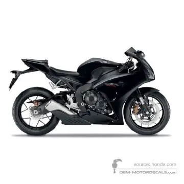 HONDA CBR1000RR FIREBLADE 2012 - Zwart - Graphite Black