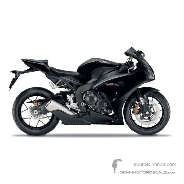 Decals for Honda CBR1000RR FIREBLADE 2012 - Black • Honda OEM Decals