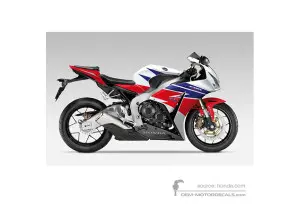 Autocollants pour HONDA CBR1000RR FIREBLADE 2013 - Blanc • Honda Autocollants OEM
