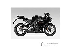 Stickers voor HONDA CBR1000RR FIREBLADE 2014 - Zwart • Honda OEM Stickers