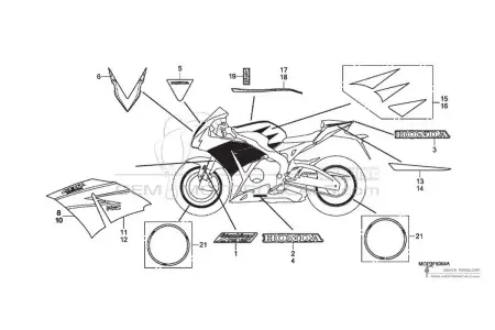 HONDA CBR1000RR FIREBLADE SP 2015 - Blanc (HRC Tricolor)