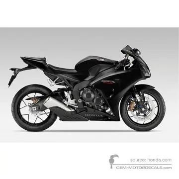 HONDA CBR1000RR FIREBLADE 2016 - Zwart - Graphite Black