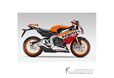 Adesivi per HONDA CBR1000RR FIREBLADE 2016 - Arancione • Honda Adesivi OEM