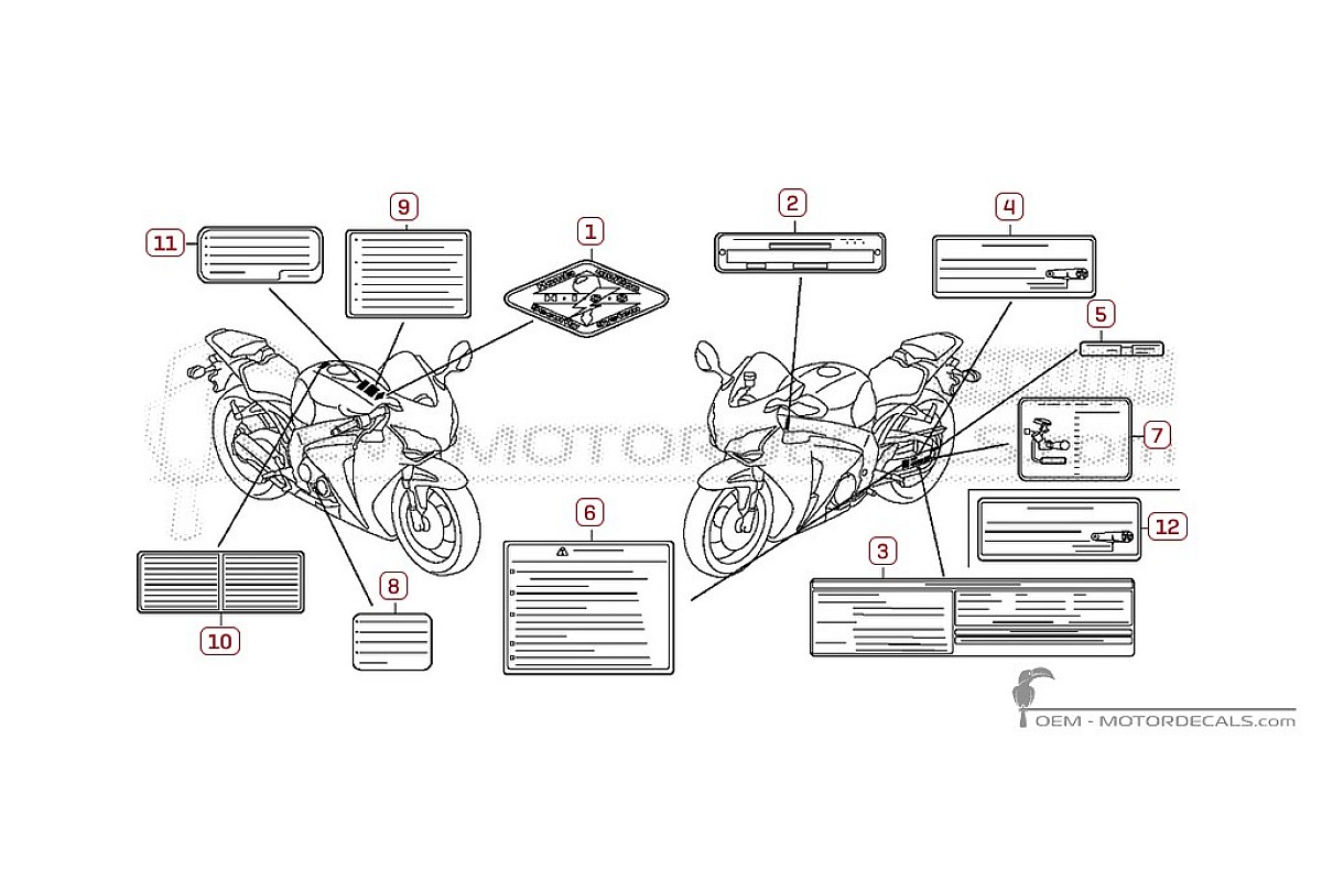 Decals for Caution labels • Honda OEM Decals