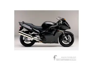 Decals for Honda CBR1100XX SUPER BLACKBIRD 1997 - Black • Honda OEM Decals
