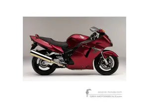 Decals for Honda CBR1100XX SUPER BLACKBIRD 1997 - Red • Honda OEM Decals