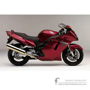 Honda CBR1100XX SUPER BLACKBIRD 1997 - Rood - Candy Muthos Magenta