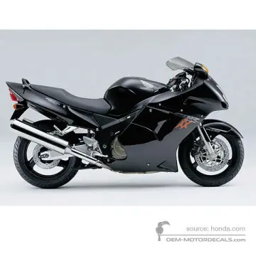 Honda CBR1100XX SUPER BLACKBIRD 1999 - Zwart - Pearl Prism Black