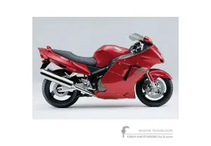 Decals for Honda CBR1100XX SUER BLACKBIRD 1999 - Red • Honda OEM Decals