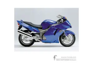 Decals for Honda CBR1100XX SUPER BLACKBIRD 2000 - Blue • Honda OEM Decals